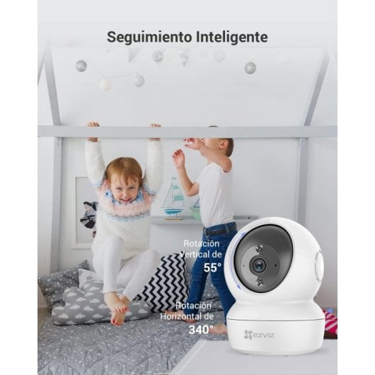 EZVIZ H6c 2K+ Câmara de Segurança Interior Rotativa QHD 4MP Visão Noturna