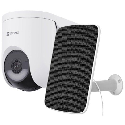 Câmera de vigilância EZVIZ HB8 Lite 2K Visão Noturna Externa IA Painel Solar Áudio Bidirecional