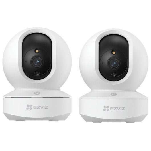 EZVIZ TY1 3MP Pack Doble Cámara de Seguridad Interior Rotativa 2K WiFi Blanca