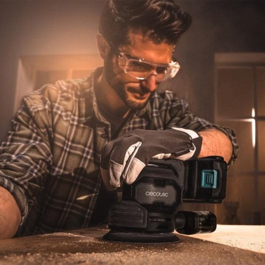 Cecotec PerfectSurface 2120 Rotate Levigatrice a Batteria 21V 360º 12 Pezzi di Ricambio Nero