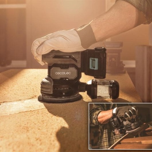 Cecotec PerfectSurface 2120 Rotate Levigatrice a Batteria 21V 360º 12 Pezzi di Ricambio Nero