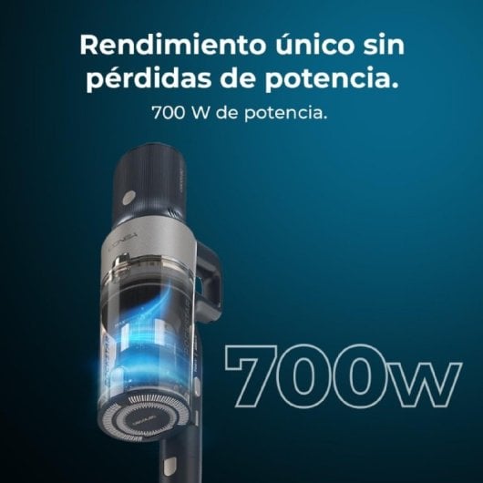 Cecotec Conga Rockstar 5500 Hurricane Station Pet Flex Aspiradora Escoba 700 W 90 Minutos Autonomía Negro/Inox