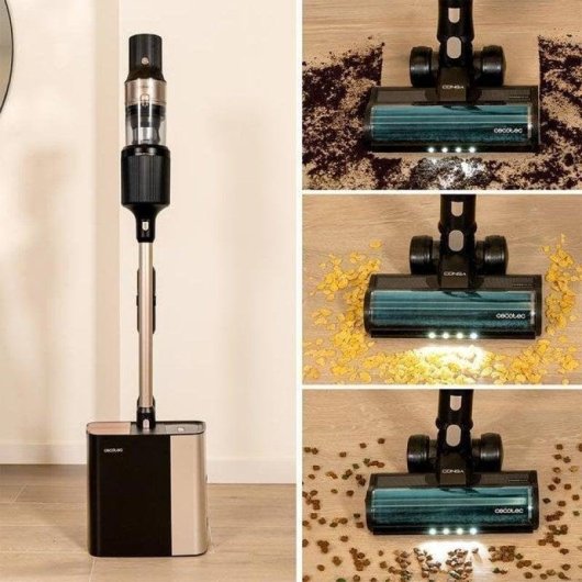 Akku Staubsauger Cecotec Conga Rockstar 5500 Hurricane Station Pet Flex 700W 90 Minuten Anti-Verhedderung Tierhaare LED-Flexrohr