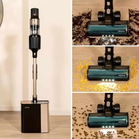 Cecotec Conga Rockstar 5500 Hurricane Station Pet Flex Aspiradora Escoba 700 W 90 Minutos Autonomía Negro/Inox
