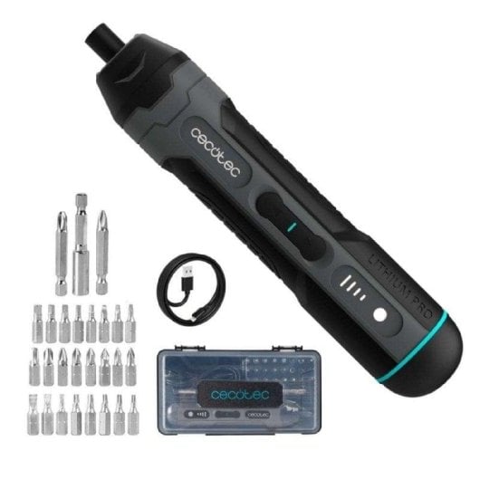 Tournevis électrique Cecotec EasyGyro 3000 Pocket Compact LED USB-C Noir