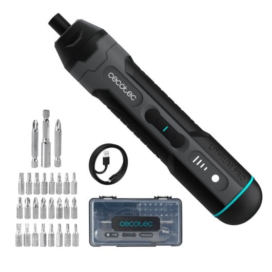 Tournevis électrique Cecotec EasyGyro 3000 Pocket Compact LED USB-C Noir