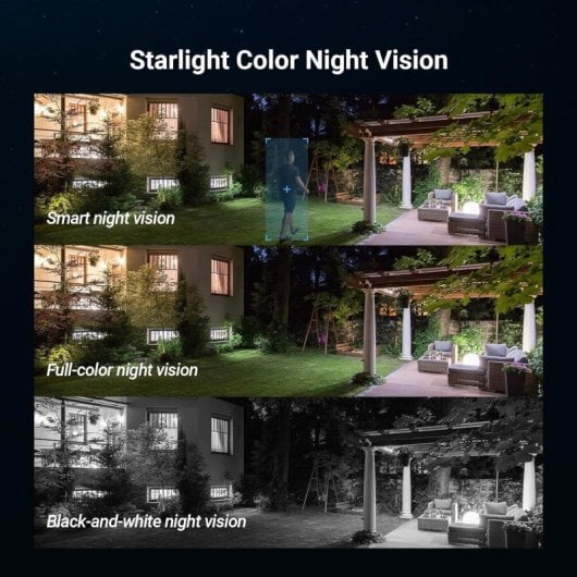 Caméra de sécurité extérieure EZVIZ H8c WiFi 2K avec vision nocturne panoramique à 350°