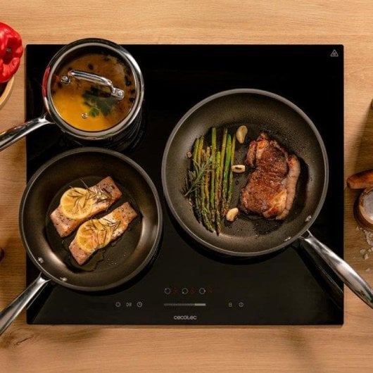 Plaque Vitrocéramique Cecotec Bolero Squad V 3100 3 Zones 5700W Contrôle Tactile Noir