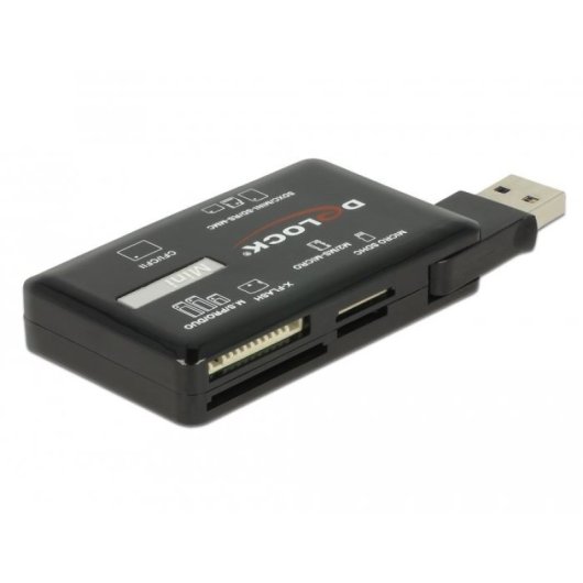 Lector De Tarjetas Delock Delock Superspeed Usb Typ-a 3.2 Gen 1 - Velocidad De Transferencia De Hasta 5 Gbps Y 6 Ranuras