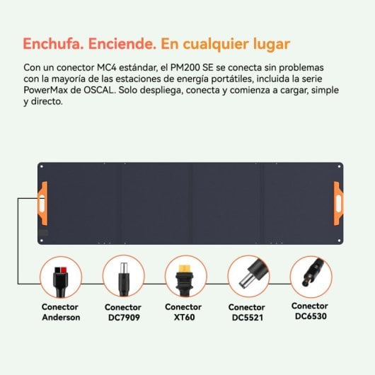 Pannello solare OSCAL PM200 Celle monocristalline, grado di protezione IP65, efficienza 21,7%, 200 W