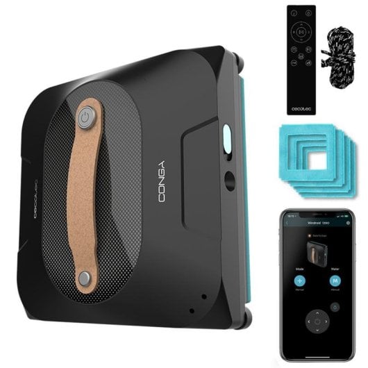 Nettoyeur de Vitres Robotisé Cecotec Conga Windroid 1390 Double Spray Connected Contrôle App Double Pulvérisation 70 dB