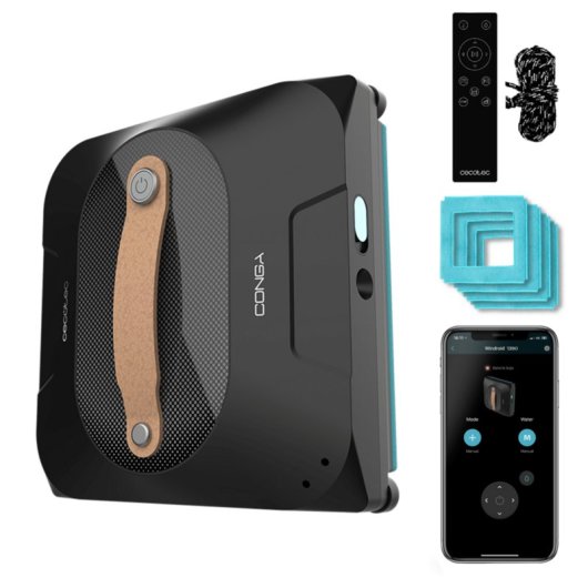 Nettoyeur de Vitres Robotisé Cecotec Conga Windroid 1390 Double Spray Connected Contrôle App Double Pulvérisation 70 dB