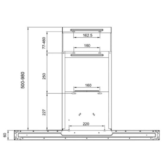 Cecotec Bolero Flux TT 605500 Campana Extractora En T 60cm A++ Inox