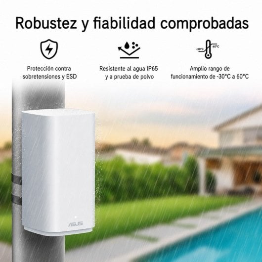 ASUS ZenWiFi BD4 Sistema Mesh WiFi 7 Doble Banda BE3600 AiMesh WPA3 VPN para Exterior