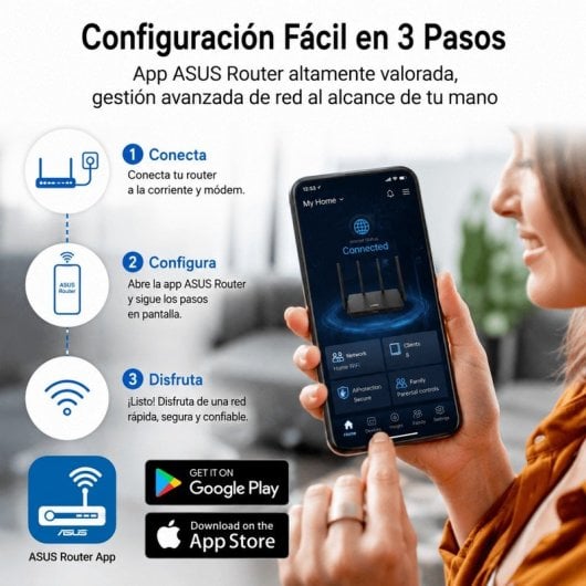 Routeur extensible ASUS RT-BE50 WiFi 7 double bande BE3600 AiMesh OFDMA