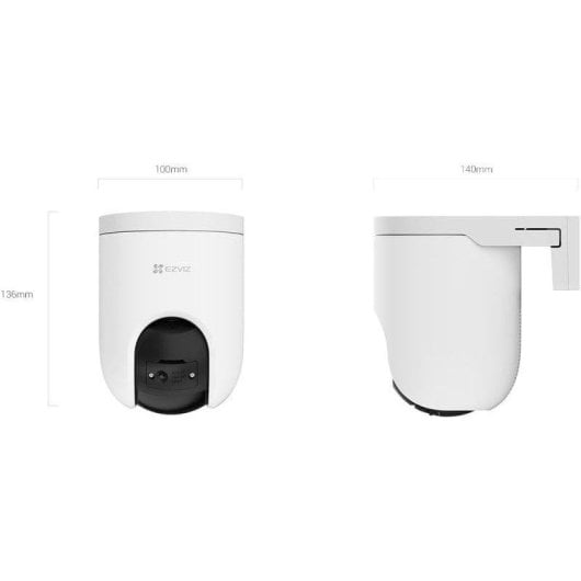 Câmera de vigilância EZVIZ H8c 2K Visão Noturna Externa Detecção IA Áudio Bidirecional