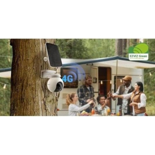 Câmera de vigilância EZVIZ EB8 2K Visão Noturna Externa Painel Solar Áudio Bidirecional Controle por Voz