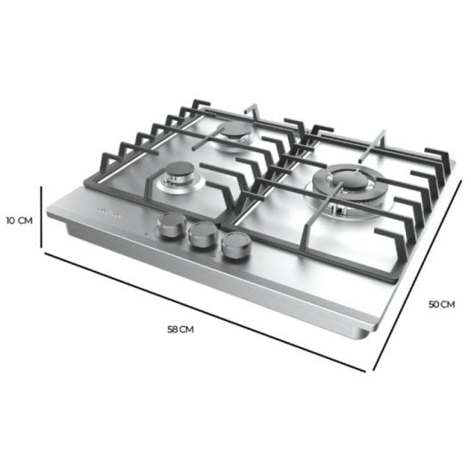 Cecotec Bolero Squad G 3200f Placa De Gas 6,25kW 3 Fuegos Inox