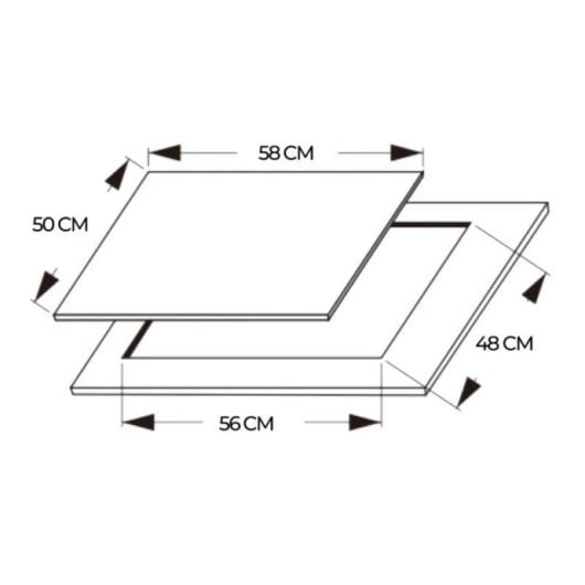 Placa Cecotec Bolero Squad G 3200F Inox 3 Fuegos Wok 6,25kW Encastrável