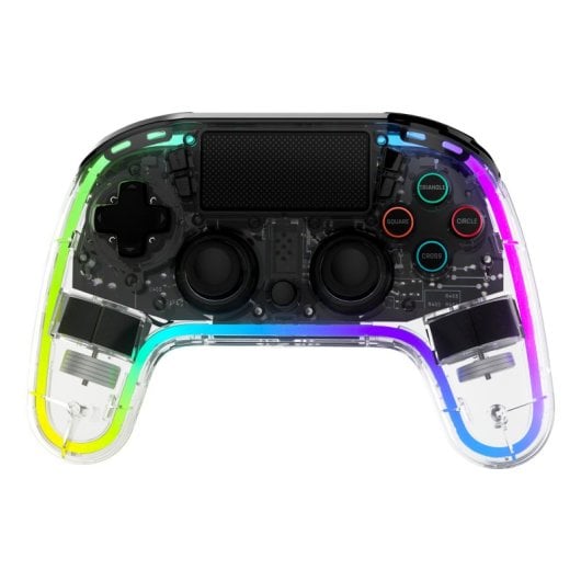 Snakebyte Gamepad RGB 4 Comando Sem Fios 500mAh USB-C Transparente para PS4