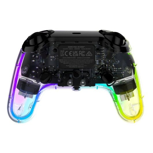 Snakebyte Gamepad RGB 4 Comando Sem Fios 500mAh USB-C Transparente para PS4