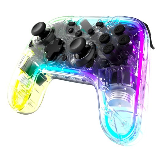 Snakebyte Gamepad RGB S Mando Inalámbrico Bluetoth 500mAh Transparente para Nintendo Switch