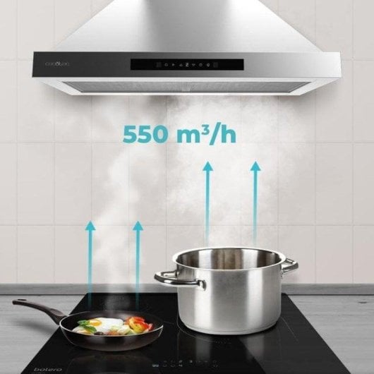 Campana extractora Cecotec Bolero Flux PT 605500 Extraction 60cm contrôle gestuel et tactile