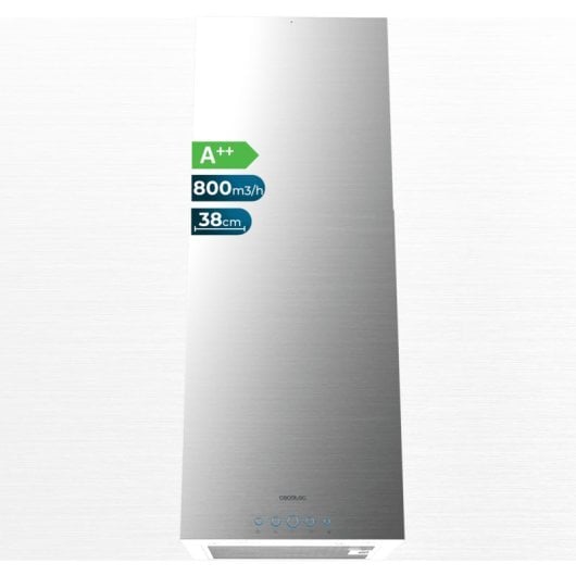Campana extractora Cecotec Bolero Flux ICT 388000 Isla 38cm Inox LED A++