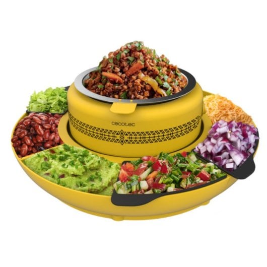 Cecotec Fun Taco Andale Máquina Para Aquecer os Ingredientes De Tacos Amarela