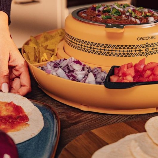 Cecotec Fun Taco Andale Máquina Para Aquecer os Ingredientes De Tacos Amarela