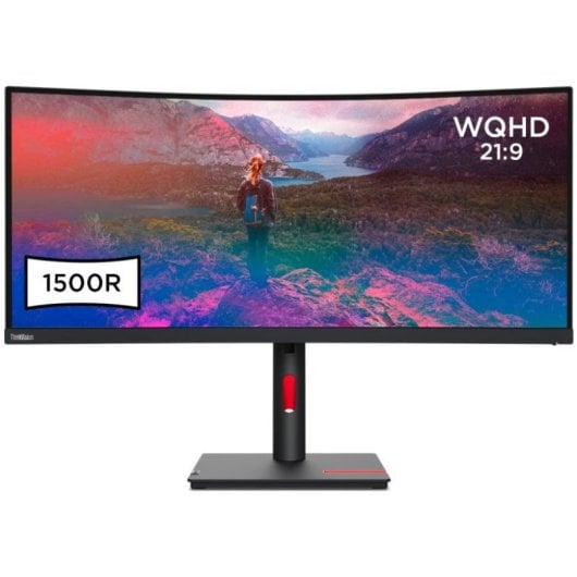 Lenovo ThinkVision T34w-30 34" LED VA UltraWide QHD Altezza Regolabile Curvo USB-C