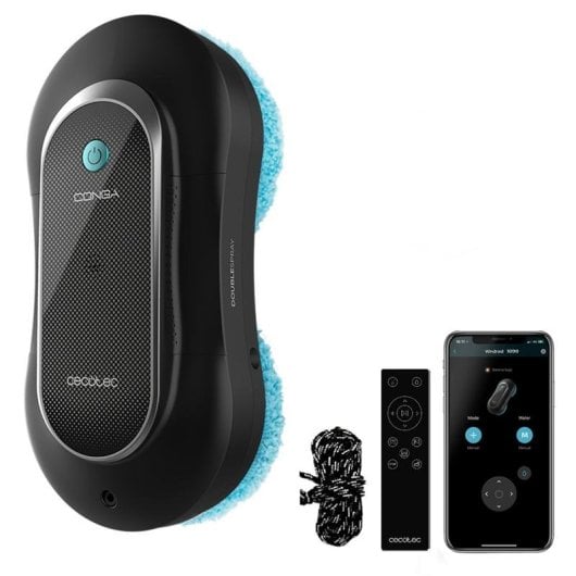 Aspirateurs Robots et Laveur Cecotec Conga Windroid 1090 Double Spray Connected Contrôle App Pulvérisation Double Spray 72W Autonomie 30min