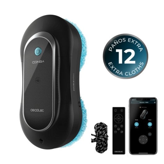 Aspirateurs Robots et Laveur Cecotec Conga Windroid 1090 Double Spray Connected Contrôle App Pulvérisation Double Spray 72W Autonomie 30min