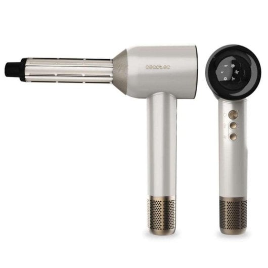 Secador Cecotec DryGlam Waves Motor Brushless 1600W Ecrã Digital Champanhe