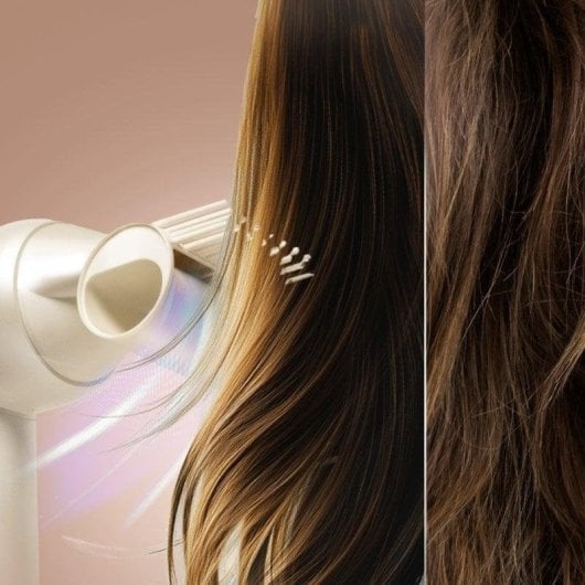 Secador Cecotec DryGlam Waves Motor Brushless Plasma 1600W 4en1 Champán Pantalla Digital