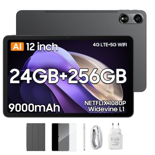 OSCAL Pad 100 Tablet 12" FHD+ 2K 8GB/256GB Android 15 4G Gris