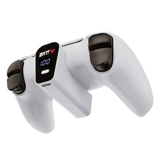 Batteria wireless Indeca 2000mAh per controller PS5 DualSense bianco
