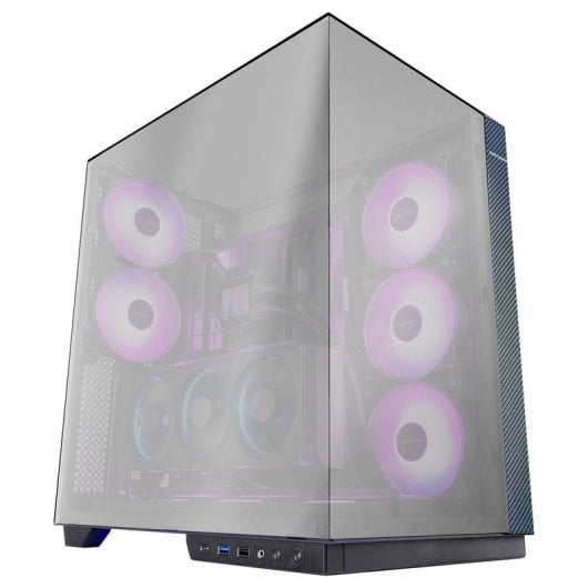 Mars Gaming MC-3GF Pro Torre ATX com Triplo Vidro Cromado, 2 Ventoinhas ARGB 120mm e USB-C Preta