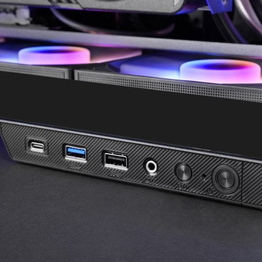 Mars Gaming MC-3GF Pro Torre ATX com Triplo Vidro Cromado, 2 Ventoinhas ARGB 120mm e USB-C Preta