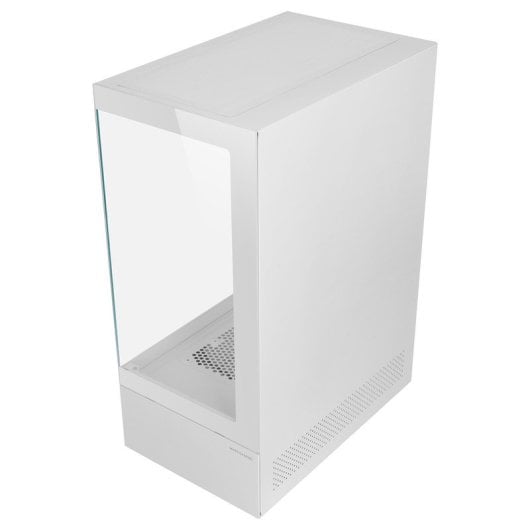 Mars Gaming Mc-xo ATX Mid-Tower-Gehäuse mit doppeltem gehärtetem Glas, 120-mm-Frgb-Lüfter, Doppelkammer, weiß