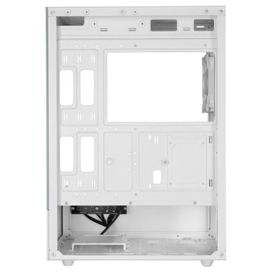 Mars Gaming Mc-xo ATX Mid-Tower-Gehäuse mit doppeltem gehärtetem Glas, 120-mm-Frgb-Lüfter, Doppelkammer, weiß