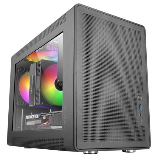 Mars Gaming Mc-xps Minitorre Microatx Cristal Templado Ventilador Frgb Trasero120mm Usb-c Negro