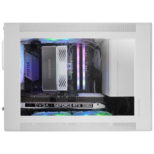 Mars Gaming Mc-xps Minitorre Microatx Cristal Templado Ventilador Frgb Trasero120mm Usb-c Blanco