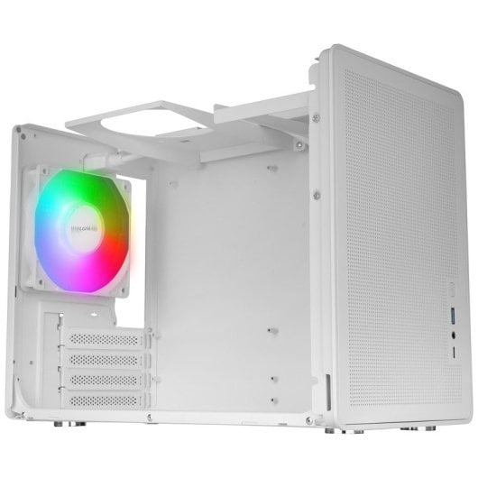 Mars Gaming Mc-xps Minitorre Microatx Cristal Templado Ventilador Frgb Trasero120mm Usb-c Blanco