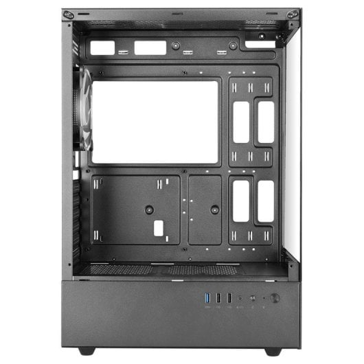 Mars Gaming MC-XO Semitorre ATX com Duplo Vidro Temperado, Ventoinha FRGB 120mm e Duas Câmaras Preta