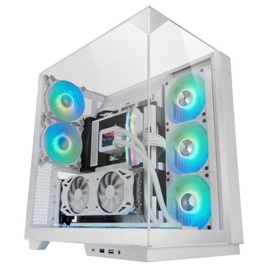 Mars Gaming MC-3GF Torre ATX com Triplo Vidro Temperado, 2 Ventoinhas ARGB 120mm e USB-C Branca