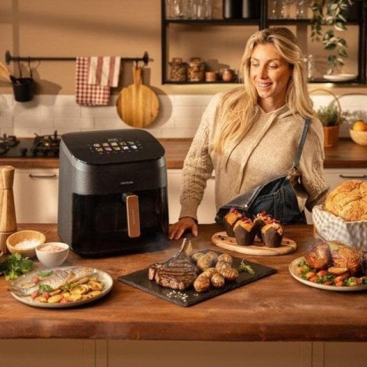 Heißluftfritteuse Cecotec Cecofry&Grill Smokin' 8500 8.5L 2200W Doppeltgrill Smoker Touch