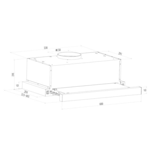Cecotec Bolero Flux TLM 603500 Campana Extractora Telescópica 60cm 70W A Blanca