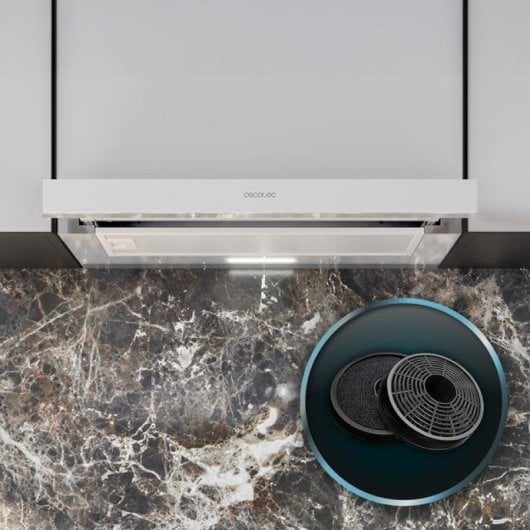 Cecotec Bolero Flux TLM 603500 Campana Extractora Telescópica 60cm 70W A Blanca