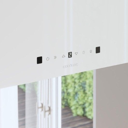 Campana extractora Cecotec Bolero Flux CCT 448000 Recirculación 44cm vidrio blanco con control gestual